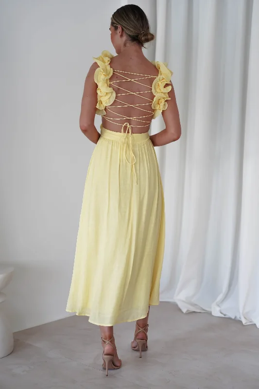 Phoebe Midaxi Dress | Yellow