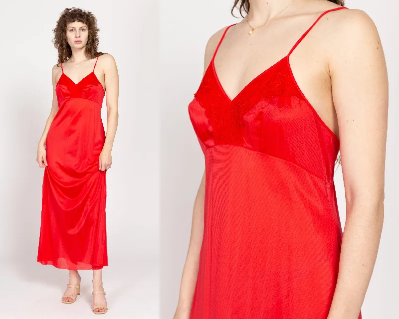 Medium 80s Red Maxi Nightgown