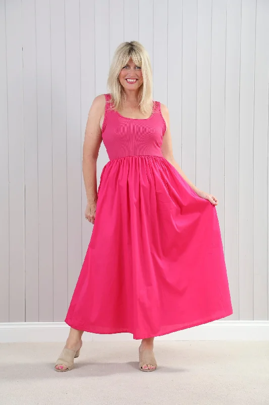 Venus Maxi Dress Hot Pink